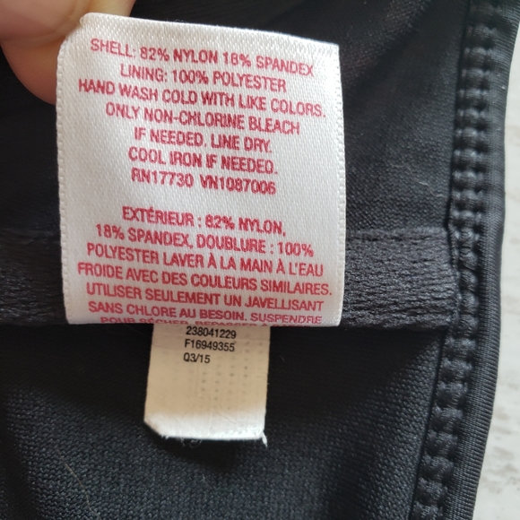 Xhilaration Strapless Bikini Top Pink /Teal/ Black - Picture 5 of 6